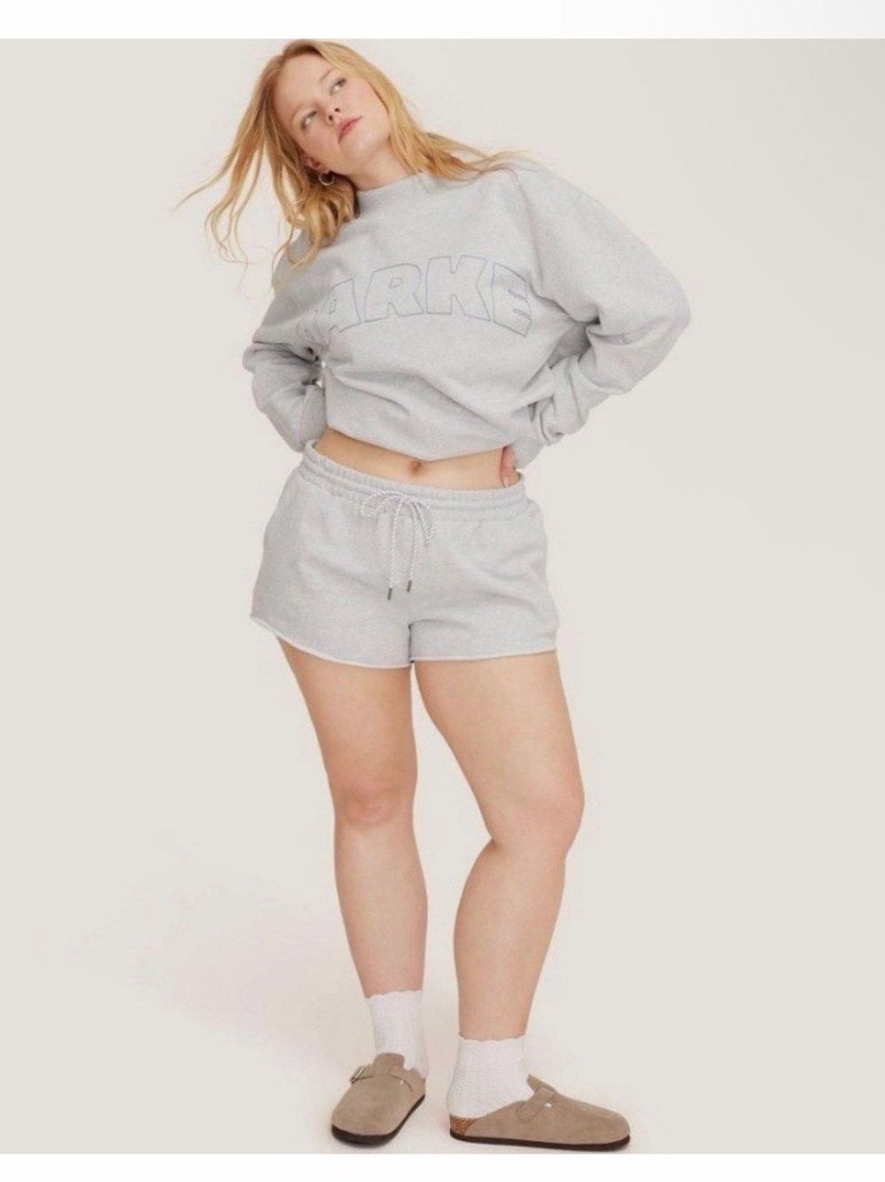 ✨Light Heather Gray Women's Athletic Drawstring Shorts